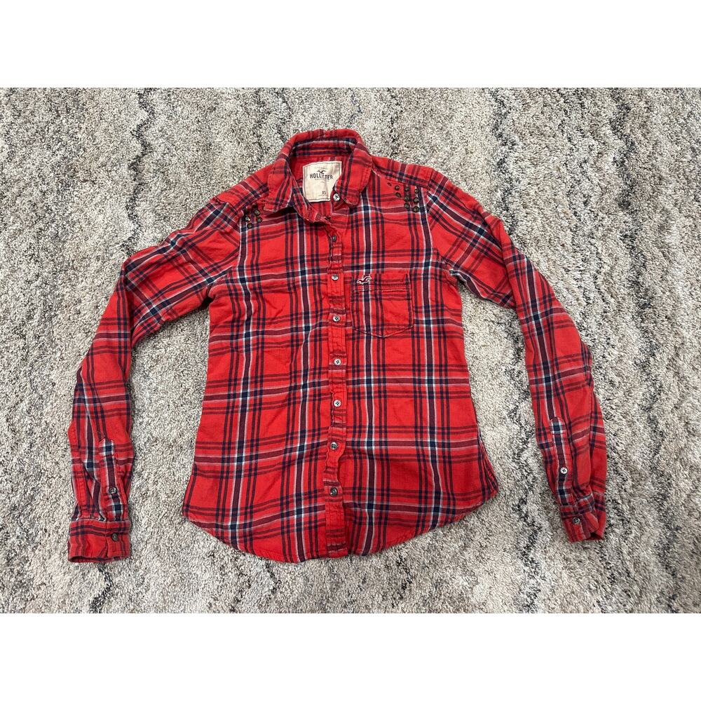 Hollister Womens Red Flannel Women’s Size XS